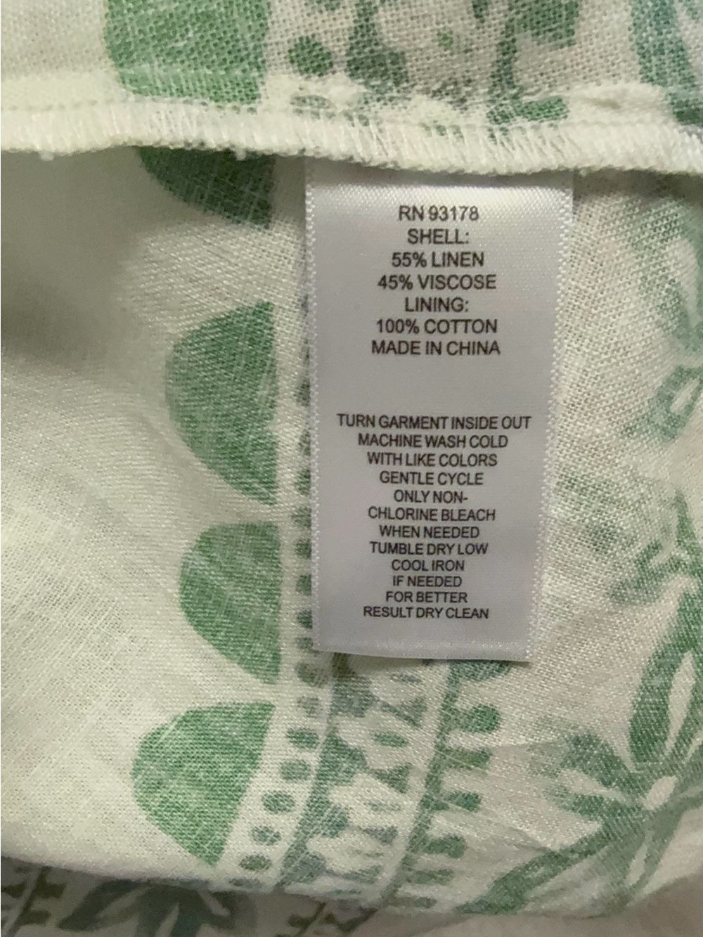 Magaschoni White Maxi Dress with Green Floral Print NEW SIZE L - Picture 7 of 8